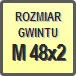 Piktogram - Rozmiar gwintu: M 48x2